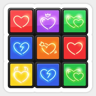 Rubik's Cube with Love Puzzle Sticker